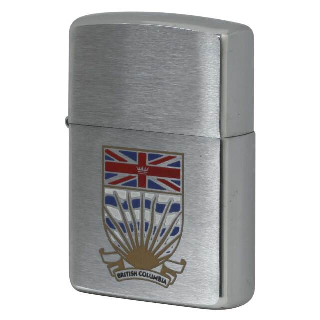 絶版/ヴィンテージ Zippo ジッポー 中古 1997年製造 カナダ製造 州の紋章シリーズ BRITISH COLUMBIA ブリティッシュコロンビア州 つや消し レギュラー  [N]未使用・新品