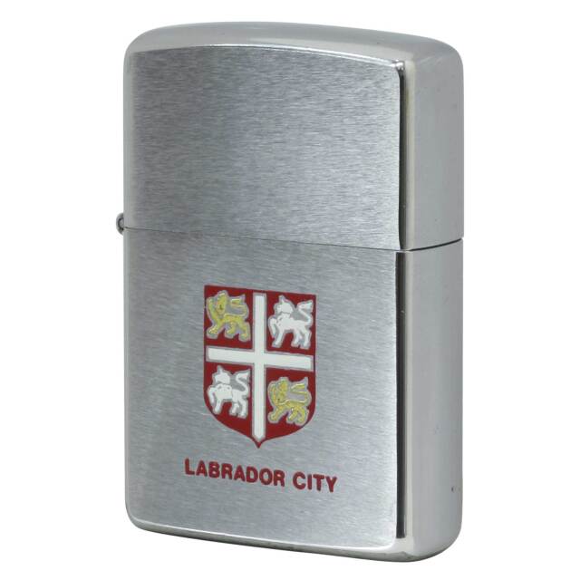絶版/ヴィンテージ Zippo ジッポー 中古 年製造 カナダ製造 州の紋章シリーズ Newfoundland and Labrador ニューファンドランド・ラブラドール州 つや消し レギュラー  [N]未使用・新品