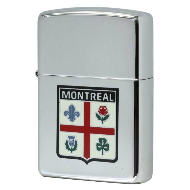 絶版/ヴィンテージ Zippo ジッポー 中古 1996年製造 カナダ製造 州の紋章シリーズ MONTREAL モントリオール州 鏡面 レギュラー  [N]未使用・新品