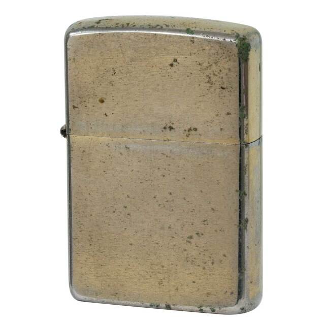絶版/ヴィンテージ Zippo ジッポー 中古 1974年製造 ブラッシュドクローム 金メッキ  [C]使用感あり傷汚れあり