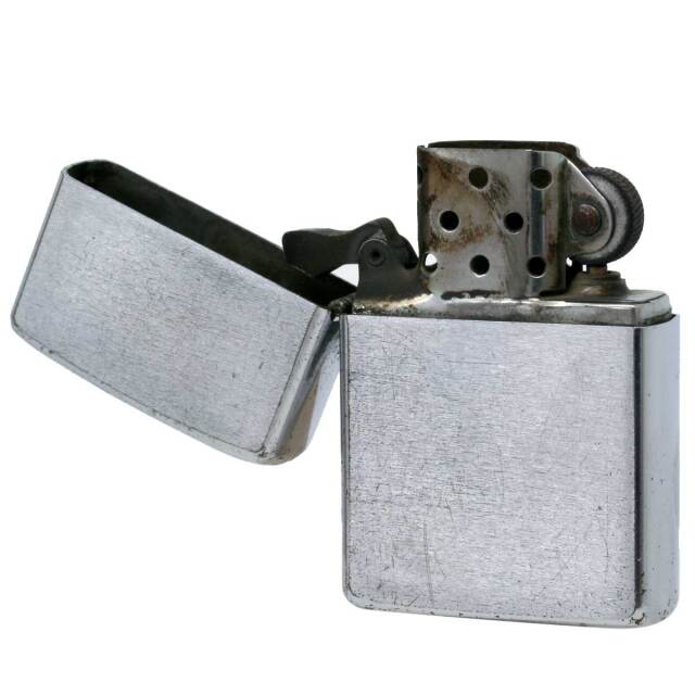 絶版/ヴィンテージ Zippo ジッポー 中古 1973年製造クロームサテーナ
