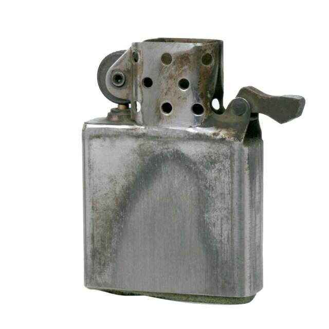 絶版/ヴィンテージ Zippo ジッポー 中古 1973年製造クロームサテーナ