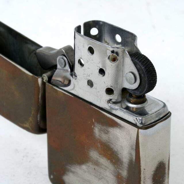 絶版/ヴィンテージ Zippo ジッポー 中古 1967年製造クロームサテーナ