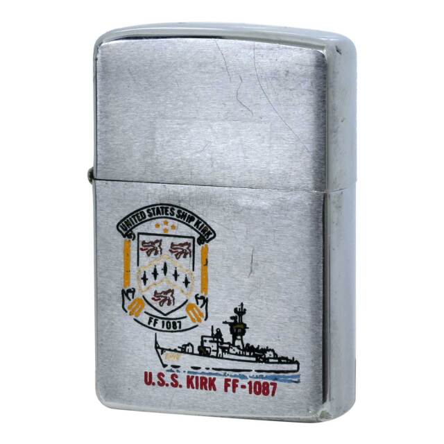 絶版/ヴィンテージ Zippo ジッポー 中古 1978年製造 U.S.S. KIRK FF-1087 アメリカ海軍 フリゲート艦 カーク  [C]使用感あり傷汚れあり