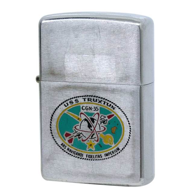 絶版/ヴィンテージ Zippo ジッポー 中古 1979年製造 U.S.S. TRUXTUN CGN-35 アメリカ海軍 トラクスタン  [C]使用感あり傷汚れあり