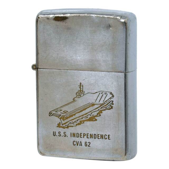絶版/ヴィンテージ Zippo ジッポー 中古 1969年製造 U.S.S. INDEPENSENCE CVA62 アメリカ海軍 インディペンデンス  [C]使用感あり傷汚れあり