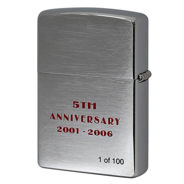 絶版/ヴィンテージ Zippo ジッポー 中古 2005年製造＃200CB 5周年記念