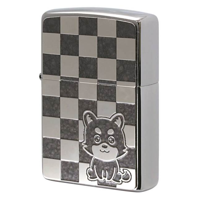 絶版/ヴィンテージ Zippo ジッポー 中古 2020年製造 ＃200 メタルプレート 両面加工 ドック 犬 2MPP-Dog GY  [S]ほぼ新品同様