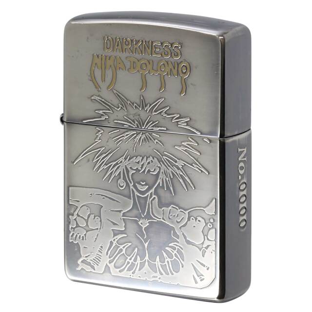 絶版/ヴィンテージ Zippo ジッポー 中古 1995年製造 Yasushi Nirasawa World 韮澤靖 ギロチーナ 試作品1 No.000  [S]ほぼ新品同様