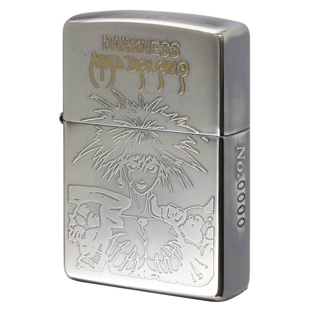 絶版/ヴィンテージ Zippo ジッポー 中古 1995年製造 Yasushi Nirasawa World 韮澤靖 ギロチーナ 試作品2 No.000  [S]ほぼ新品同様
