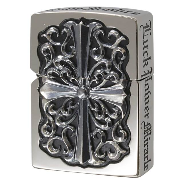 Zippo ジッポー クロス 十字架 メタル ジャケット ピンクゴールド