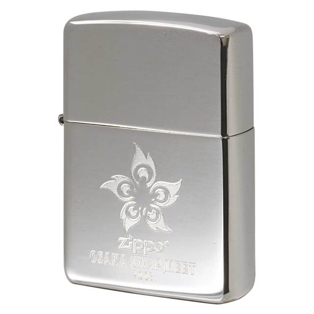 絶版/ヴィンテージ Zippo ジッポー 中古 2003年製造 2003年 大阪スワップミート 純銀 SWAP MEET STIRLING 200個限定 #15 No.108  [N]未使用・新品