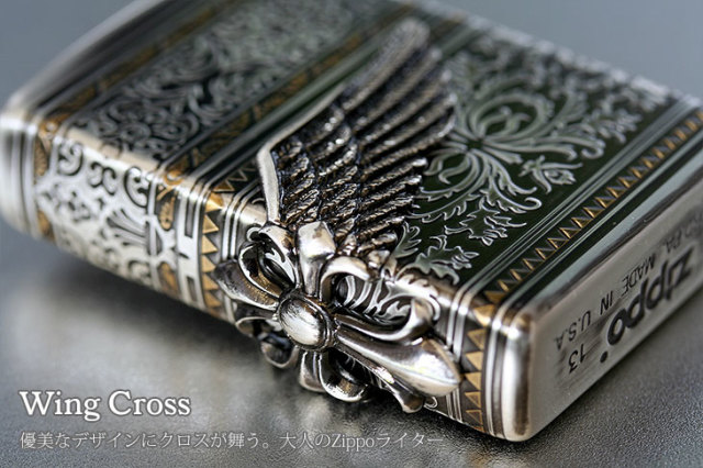 Zippo ジッポー ウィングクロス G｜Zippo専門店フラミンゴ：本店