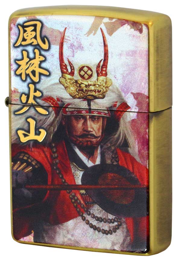 Zippo ジッポー 諏訪原寛幸 七大陸 戦国武将 銀メッキイブシ インクジェットプリント 武田信玄 風林火山