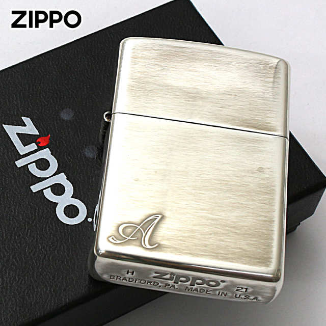 Zippo ジッポー アルファベット イニシャル The alphabet A シルバー