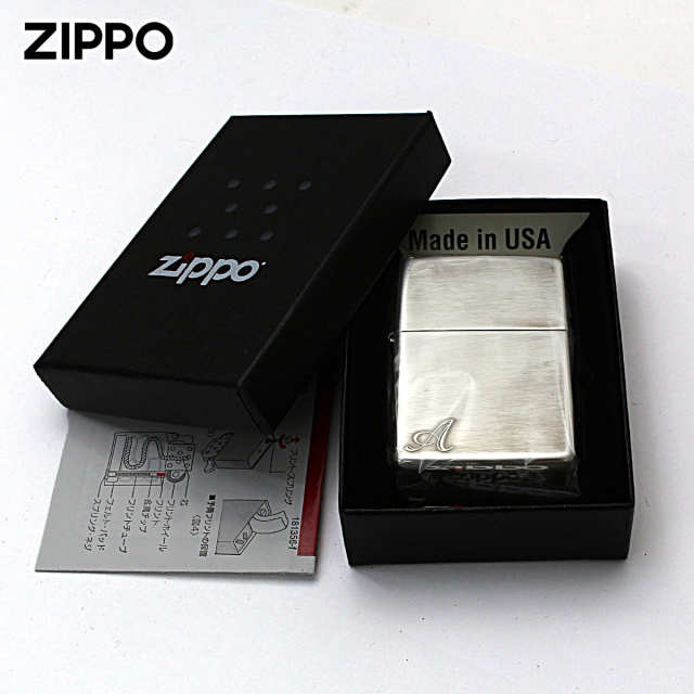 Zippo ジッポー アルファベット イニシャル The alphabet A シルバー