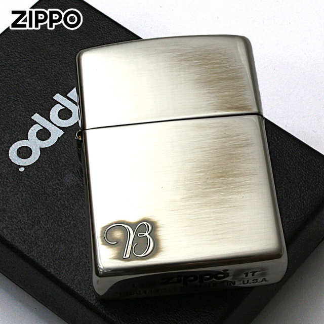Zippo ジッポー アルファベット イニシャル The alphabet B シルバー