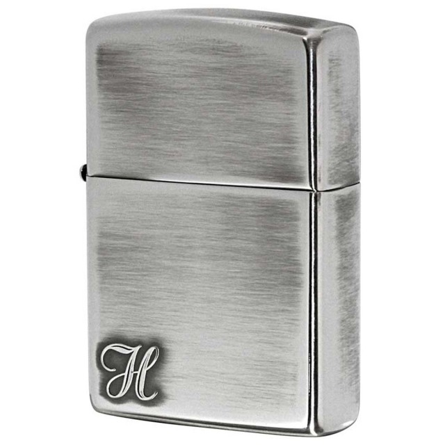 Zippo ジッポー アルファベット イニシャル The alphabet H シルバーいぶし 80016 メール便可