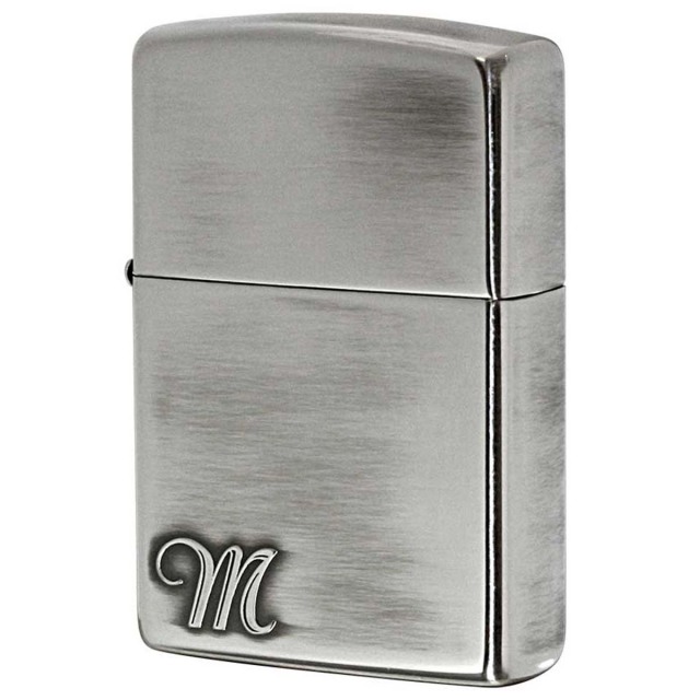 Zippo ジッポー アルファベット イニシャル The alphabet M シルバーいぶし 80021 メール便可