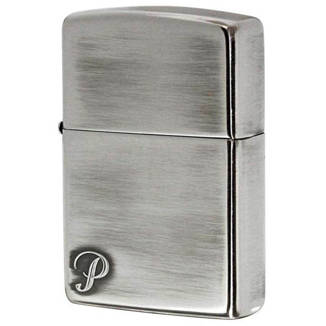 Zippo ジッポー アルファベット イニシャル The alphabet P シルバーいぶし 80024 メール便可
