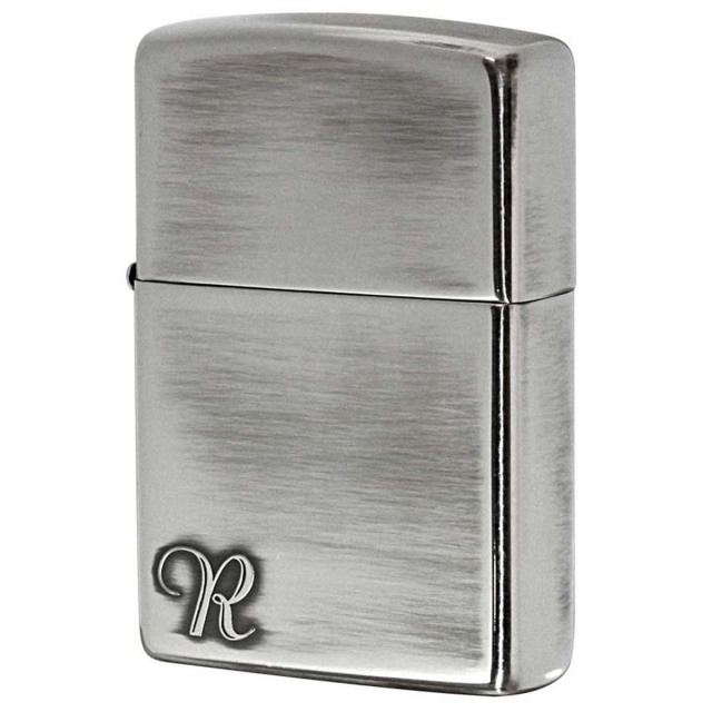 Zippo ジッポー アルファベット イニシャル The alphabet R シルバーいぶし 80026 メール便可