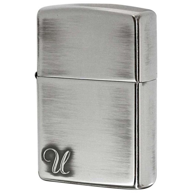 Zippo ジッポー アルファベット イニシャル The alphabet U シルバーいぶし 80029 メール便可