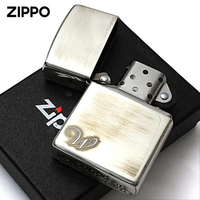 Zippo ジッポー アルファベット イニシャル The alphabet W シルバー