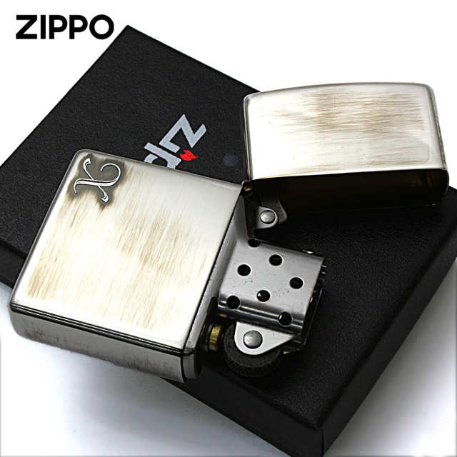 Zippo ジッポー アルファベット イニシャル The alphabet X シルバー