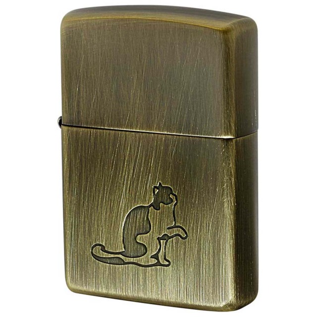 Zippo ジッポー ネコ 猫 Cat Pau キャットポー BS ブラスいぶし 80043 メール便可
