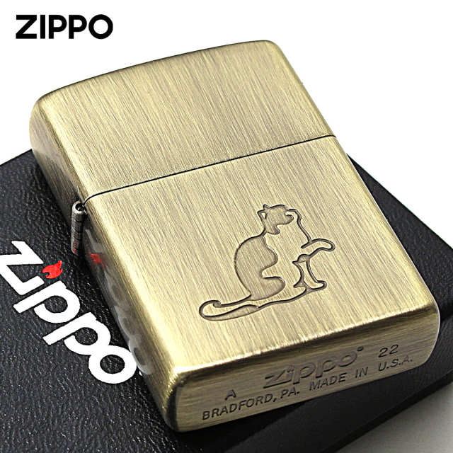 Zippo ジッポー ネコ 猫 Cat Pau キャットポー BS ブラスいぶし 80043