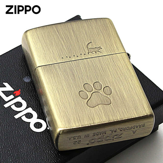 Zippo ジッポー ネコ 猫 Cat Pau キャットポー BS ブラスいぶし 80043