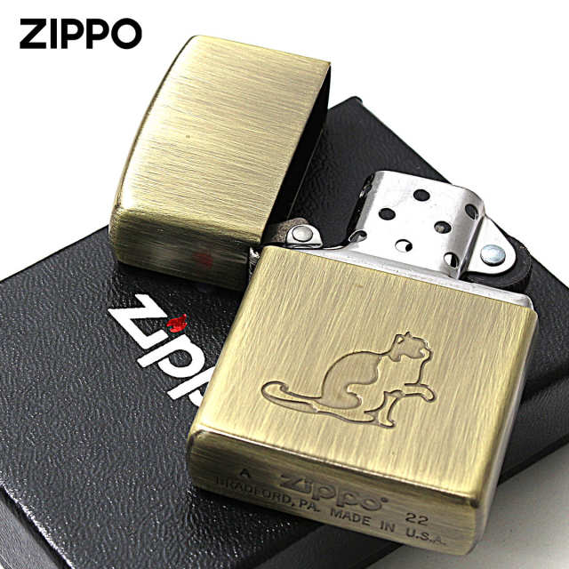 Zippo ジッポー ネコ 猫 Cat Pau キャットポー BS ブラスいぶし 80043