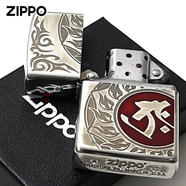 Zippo ジッポー 梵字 bonji タラーク 銀メッキいぶし 80036