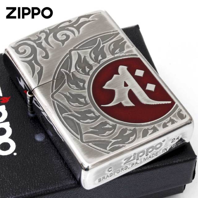 Zippo ジッポー 梵字 bonji サク 午 80040｜Zippo専門店フラミンゴ：本店