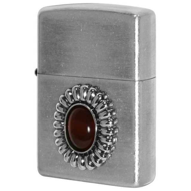 Zippo ジッポー 天然石 パワーストーン レッドアゲード 銀メッキバレル 70640 メール便可