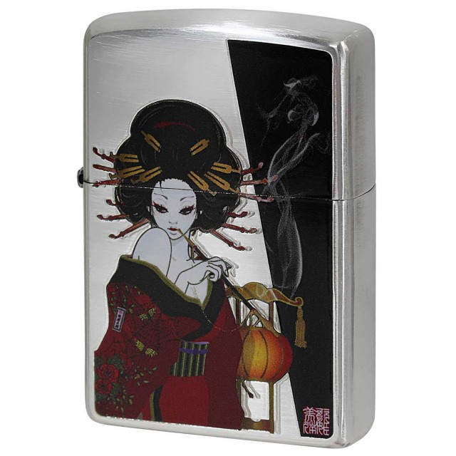 Zippo ジッポー 和柄 煙管と女 JAPANESE STYLE 2020 銀メッキ 80059