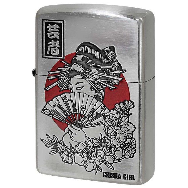 Zippo ジッポー 和柄 芸者 JAPANESE STYLE 2020 銀メッキ 80058