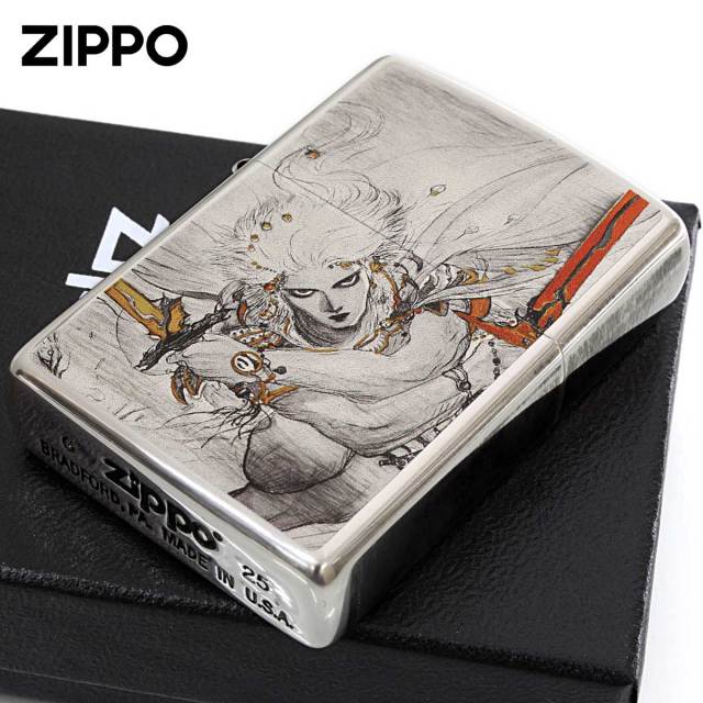 Zippo ジッポー 天野喜孝 Amano Yoshitaka F-3-Twin Sword 銀メッキ