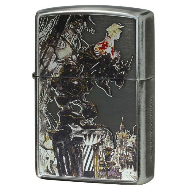 Zippo ジッポー 天野喜孝 Amano Yoshitaka F-6-街 銀メッキいぶし 80221
