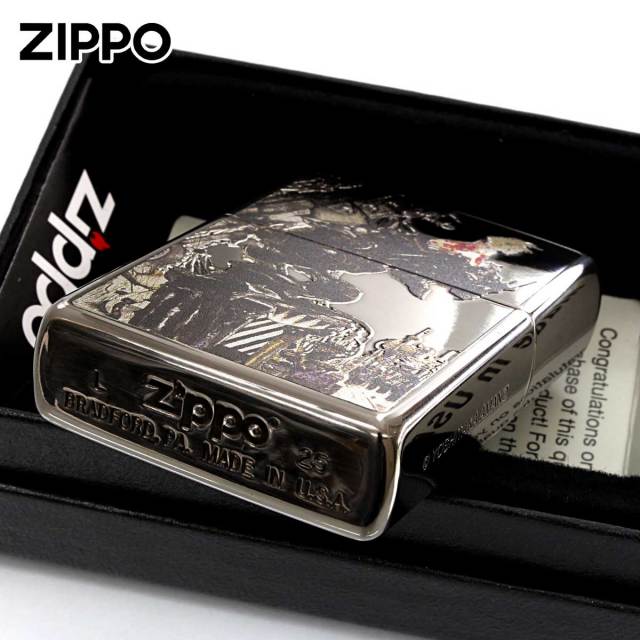 Zippo ジッポー 天野喜孝 Amano Yoshitaka F-6-街 銀メッキいぶし