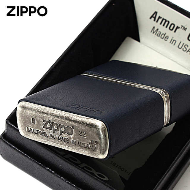 Zippo ジッポー アーマー 革巻き 牛革 ジッポ ロゴ クラッシック