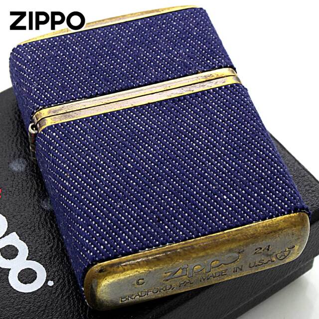 【‼️激レア‼️】デニムZIPPO Zippo ジッポー ARMOR アーマー デニム巻き 真鍮バレル 80091｜Zippo