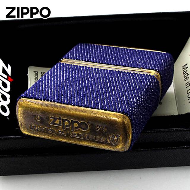 Zippo ジッポー ARMOR アーマー デニム巻き 真鍮バレル 80091|Zippo Zippo ジッポー ARMOR アーマー デニム巻き 真鍮バレル 80091|Zippo