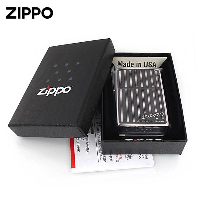Zippo ジッポー アメリカンクラッシック ストライプ ZIPPO ロゴ 80092