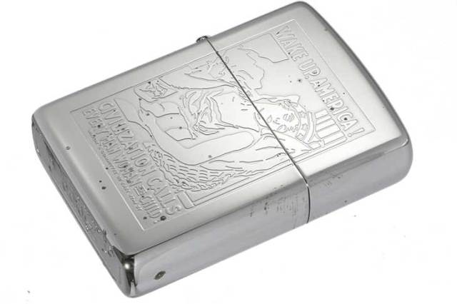Zippo ジッポー 絶版・1994年製造 Post card WAKE UP AMERICA！ メール便可