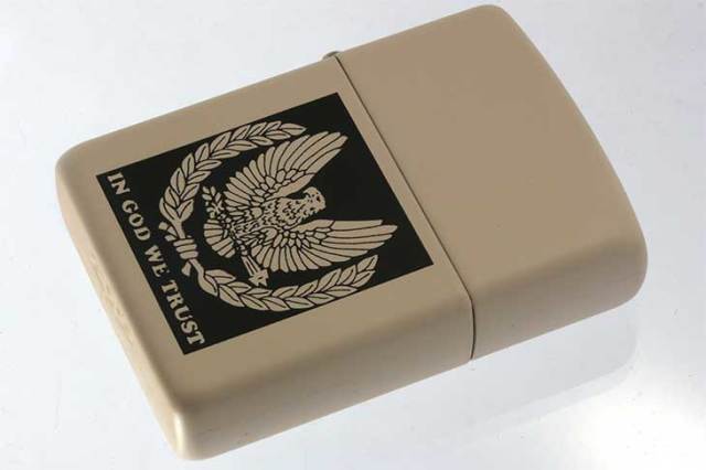 Zippo ジッポー 絶版・1995年製造 クリームマットベース アメリカンイーグル AMERICAN EAGLE メール便可