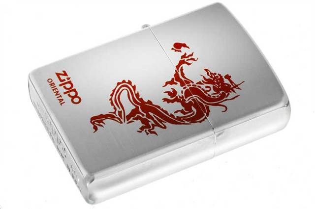 Zippo ジッポー 絶版・2000年製造 ORIENTAL Dragon サテン メール便可