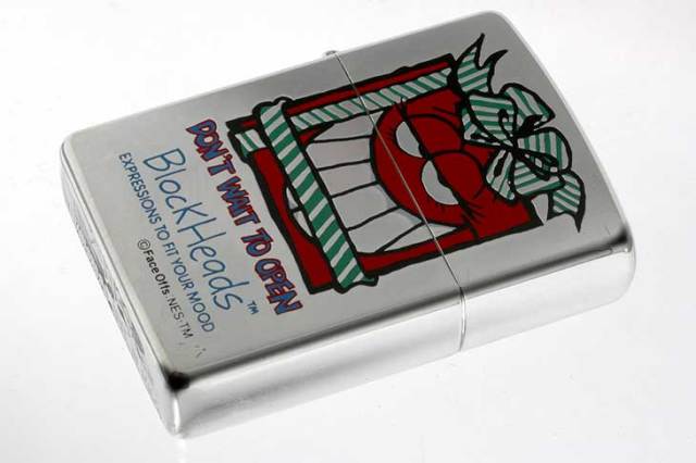 Zippo ジッポー 絶版・1997年製造 Block Heads FACE OFFS EXPRESSIONS TO FIT YOUR MOOD DON'T WAIT TO OPEN メール便可