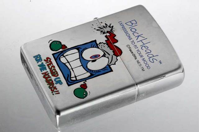 Zippo ジッポー 絶版・1997年製造 Block Heads FACE OFFS EXPRESSIONS TO FIT YOUR MOOD STESSED UP FOR THE HOLIDAYS！ メール便可