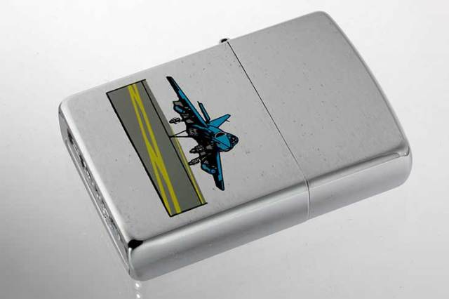 Zippo ジッポー 絶版・1996年製造 戦闘機ランディング メール便可